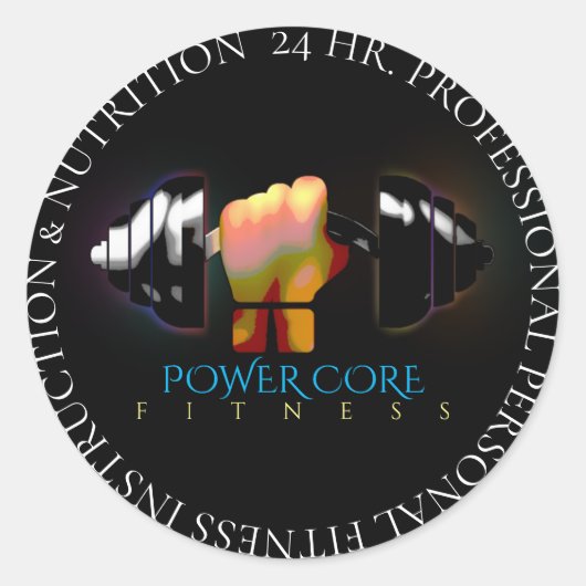 Personal Fitness Trainer Dumbbells Sticker (Voorkant)