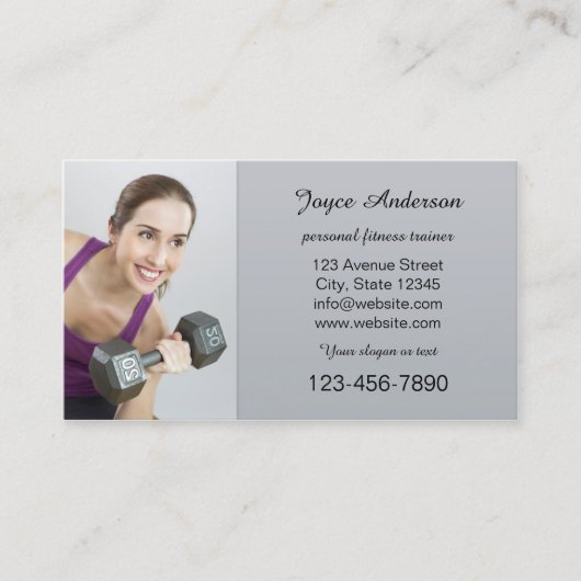 Personal Fitness Trainer Foto Visitekaartje (Voorkant)