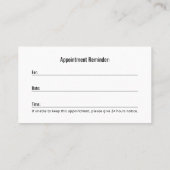 Personal Fitness Trainer Gym Boxing Instructor Afsprakenkaartje (Achterkant)