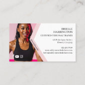 Personal Fitness Trainer Kettlebell Monogram Photo Visitekaartje (Achterkant)