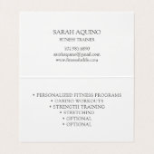 Personal Fitness Trainer Oefencoach Visitekaartje (Binnenkant ongevouwen)