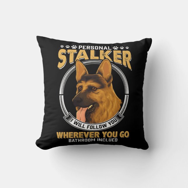 Personal German Shepherd Stalker Dog Kussen (Voorkant)