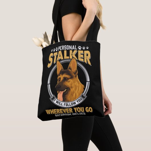 Personal German Shepherd Stalker Dog Tote Bag (Dichtbij)