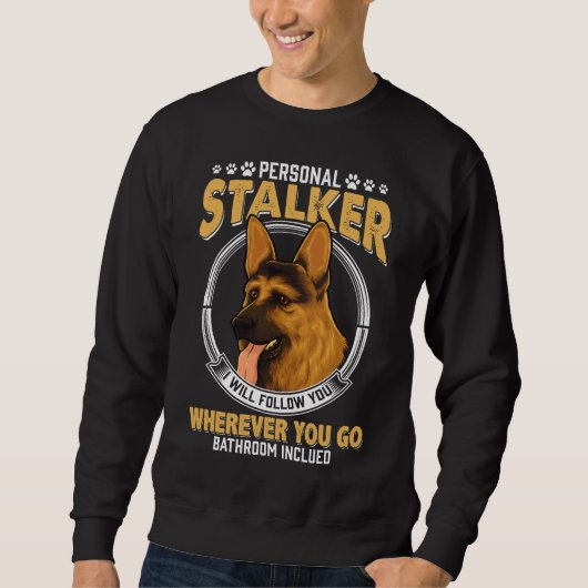 Personal German Shepherd Stalker Dog Trui (Voorkant)