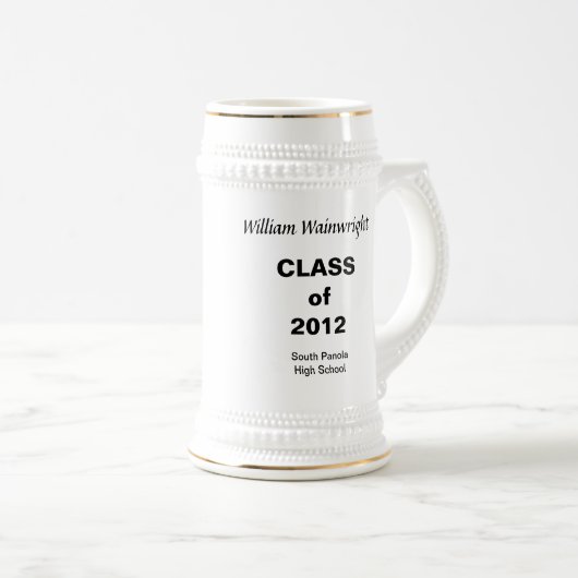 Personal Gift Afstuderen Stein Bierpul (Voorkant rechts)