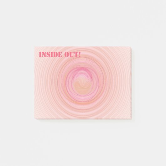 Personal Girly Pastel Peach Spiral Custom Post-it® Notes (Voorkant)