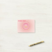 Personal Girly Pastel Peach Spiral Custom Post-it® Notes (Op bureau)