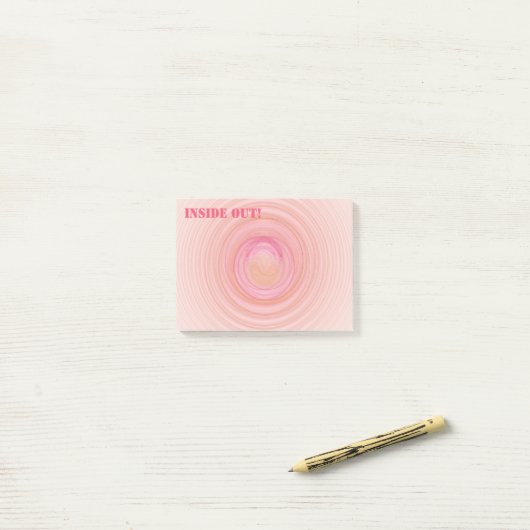 Personal Girly Pastel Peach Spiral Custom Post-it® Notes (Op bureau)
