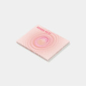 Personal Girly Pastel Peach Spiral Custom Post-it® Notes (Schuin)