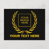 Personal Golden Laurel Wreath Briefkaart (Voorkant)