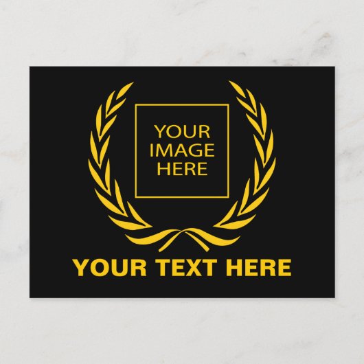 Personal Golden Laurel Wreath Briefkaart (Voorkant)