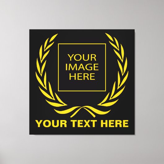 Personal Golden Laurel Wreath Canvas Afdruk (Voorkant)