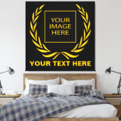Personal Golden Laurel Wreath Canvas Afdruk (Insitu (Slaapkamer))