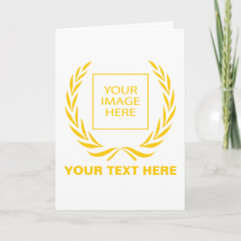 Personal Golden Laurel Wreath Feestdagen Kaart