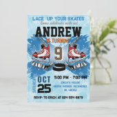 Personal Hockey Birthday Invitation Kaart (Staand voorkant)