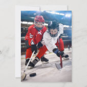 Personal Hockey Birthday with photo Invitation Kaart (Achterkant)