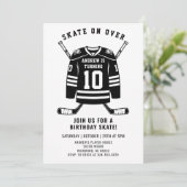 Personal Hockey Theme Birthday Party Invitation Kaart (Staand voorkant)
