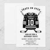 Personal Hockey Theme Birthday Party Invitation Kaart (Voorkant / Achterkant)