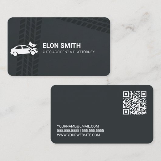 Personal Injury Attorney QR Visitekaartje (Voorkant / Achterkant)
