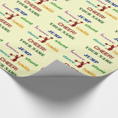 Personal Jump Stunt Bounce Cheerleader Giftwrap Cadeaupapier (Hoek)