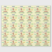 Personal Jump Stunt Bounce Cheerleader Giftwrap Cadeaupapier (Vlak)