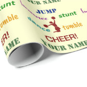 Personal Jump Stunt Bounce Cheerleader Giftwrap Cadeaupapier (Rol Hoek)