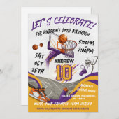 Personal kid Basketball Birthday Kaart (Voorkant / Achterkant)