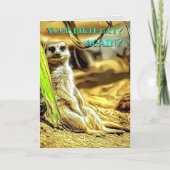 Personal Meerkat Funny Birthday PhotoArt & Message Kaart (Voorkant)