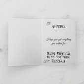 Personal Meerkat Funny Birthday PhotoArt & Message Kaart (Binnen)