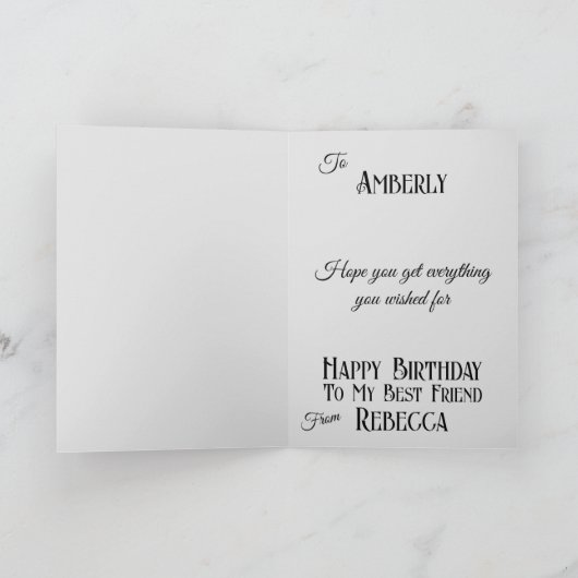 Personal Meerkat Funny Birthday PhotoArt & Message Kaart (Binnen)