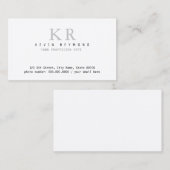 Personal Minimalist Basic White Visitekaartje (Voorkant / Achterkant)