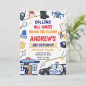 Personal Modern Cop Police Officer birthday Kaart (Staand voorkant)