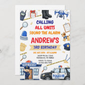 Personal Modern Cop Police Officer birthday Kaart (Voorkant / Achterkant)