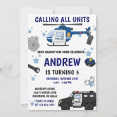 Personal Modern police birthday invitation Kaart (Voorkant)