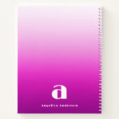Personal Monogram Name Pink Notitieboek (Achterkant)