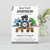 Personal Monster Truck verjaardagsfeestje voor jon Kaart (Staand voorkant)