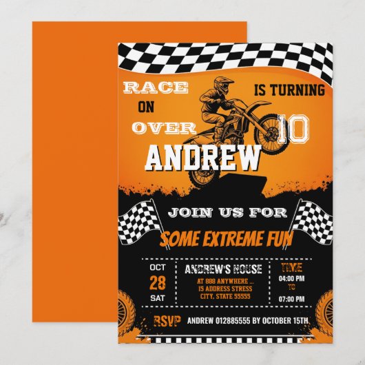 Personal Motocross Dirt Bike for boy Birthday Kaart (Voorkant / Achterkant)