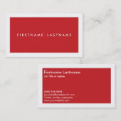 Personal Networking Visitekaartjes in Red (Voorkant / Achterkant)