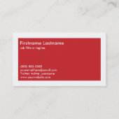 Personal Networking Visitekaartjes in Red (Achterkant)