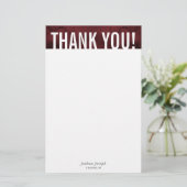 PERSONAL NOTE gewoon vet blok donkerrood wijnrood Briefpapier (Staand voorkant)