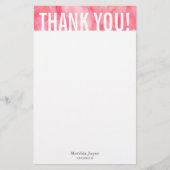 PERSONAL NOTE plain bold block  koraal roze Briefpapier (Voorkant)