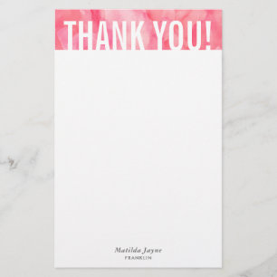 PERSONAL NOTE plain bold block  koraal roze Briefpapier