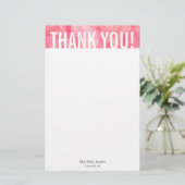 PERSONAL NOTE plain bold block  koraal roze Briefpapier (Staand voorkant)