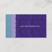 Personal Paarse Damask en Lace V26 Visitekaartje (Achterkant)