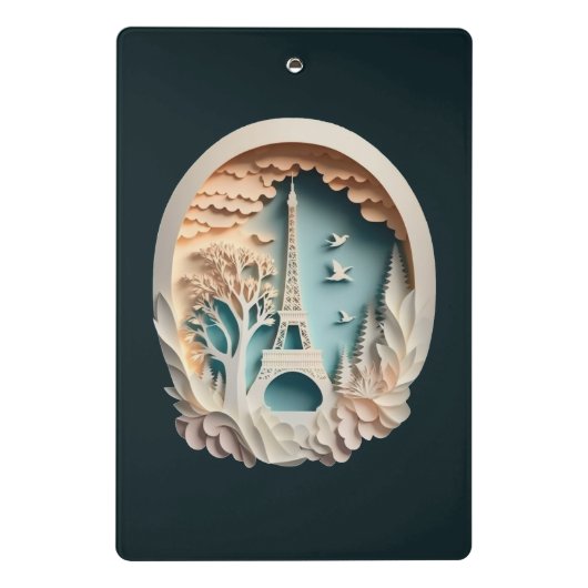 Personal Paris Faux Papercut Style Mini Cliboard Mini Klembord (Achterkant)