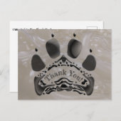 Personal Paw Print Briefkaart (Voorkant / Achterkant)