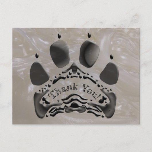 Personal Paw Print Briefkaart (Voorkant)