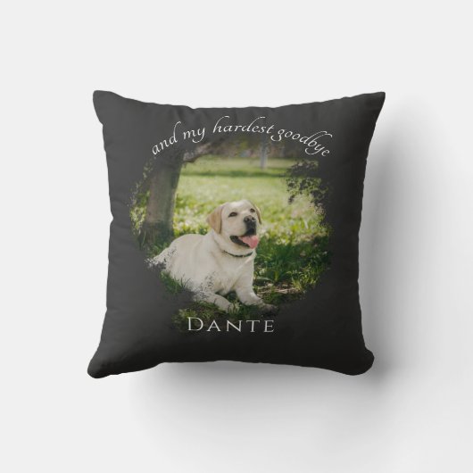 Personal Pet Memorial Foto Sierkussen (Achterkant)