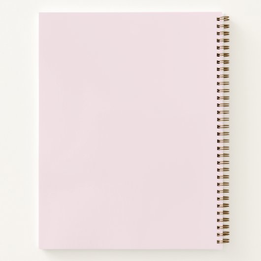 Personal Photo Blush Pink Script Journal Notitieboek (Achterkant)