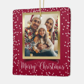 Personal Photo Ceramic Ornament Red Show (Links)